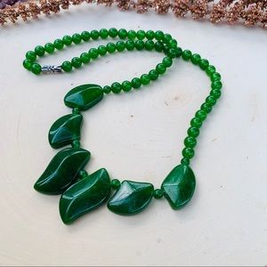 Green Jade Beaded Necklace